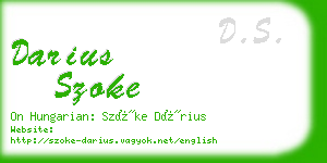 darius szoke business card